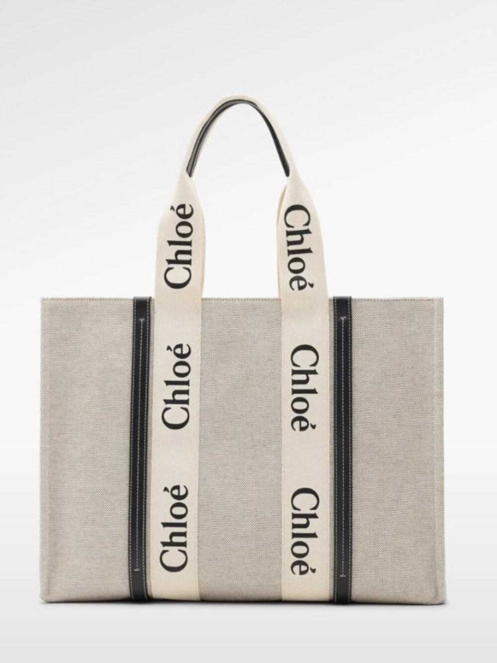 Chloe Large Woody Tote Bag - Linen